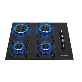 PRODUTO TESTE Cooktop 4 Bocas Mondial a Gás GLP Preto - CTG-01